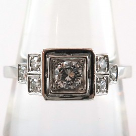Bague de style 1920 en or blanc et diamants 1581
