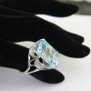 STERN - Bague aigue-marine diamants en or blanc 2203