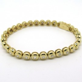 Bracelet diamants or jaune vintage 214