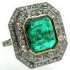 Bijoux anciens certifiés - Bague émeraude de Colombie 2230