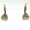 Boucles d'oreilles anciennes en or rose et diamants taille coussin Anayé 245