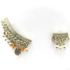Bijoux artisanaux français - Boucles d'oreilles en argent perles de culture et pierres fines C54- Création Philomène Thébault