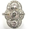 Bague ancienne platine diamants 619 – Bagues anciennes art déco