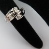 Bague diamants « trilogie » monture or gris 1619
