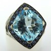 MAUBOUSSIN Fou de Toi - Bague topaze bleue saphir diamants 1634