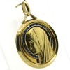 A.AUGIS - Médaille de communiante en or et calibrés bleus 353