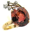 Tourmaline rose - Bague rubellite diamants 2360