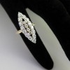 Marquise diamants ancienne monture or rose or blanc 1807