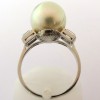 Perle des Mers du Sud – Bague perle diamants sur platine1632