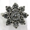 Bague marguerite neuf diamants monture platine or blanc vintage - Modèle Passy 1828