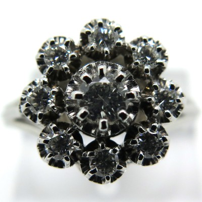Bague diamants vintage – Marguerite 1892